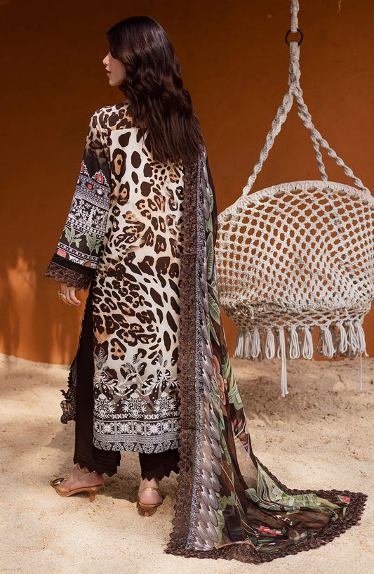 Gardenia by Nureh Embroidered Viscose Slub Linen Unstitched 3 Piece Suit - NWG-85 - NU25GRD - Brown - Winter Collection