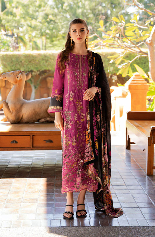 Ghazal by Ramsha Embroidered Lawn Unstitched 3 Piece Suit - G-311 - RM25GHZ3 - Red - Summer Collection