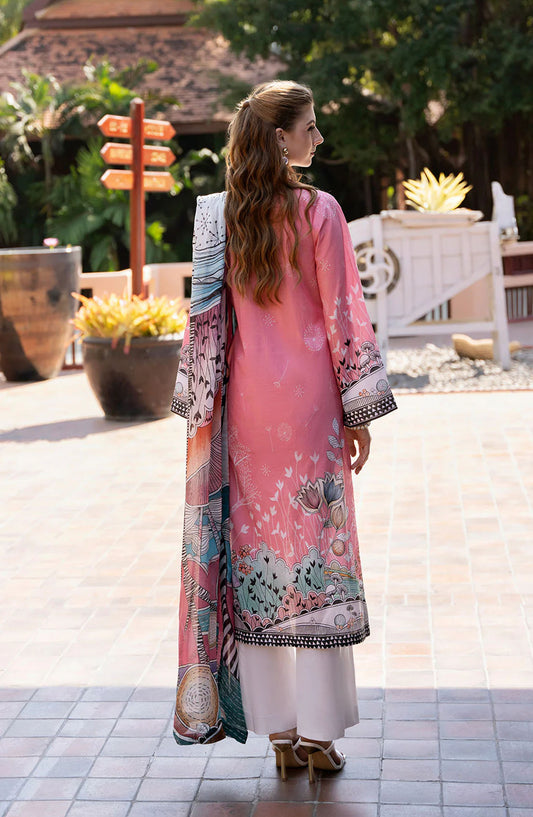 Ghazal by Ramsha Embroidered Lawn Unstitched 3 Piece Suit - G-307 - RM25GHZ3 - Pink - Summer Collection