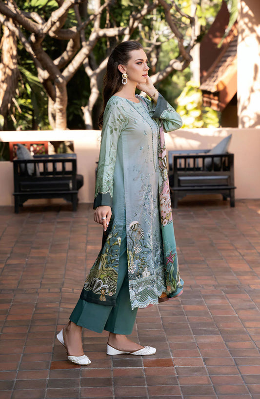Ghazal by Ramsha Embroidered Lawn Unstitched 3 Piece Suit - G-306 - RM25GHZ3 - Blue - Summer Collection