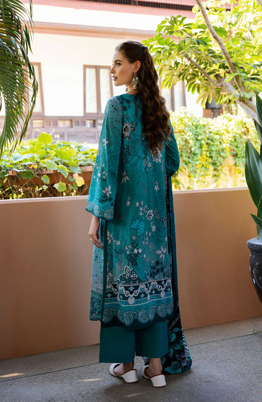 Ghazal by Ramsha Embroidered Lawn Unstitched 3 Piece Suit - G-302 - RM25GHZ3 - Green - Summer Collection