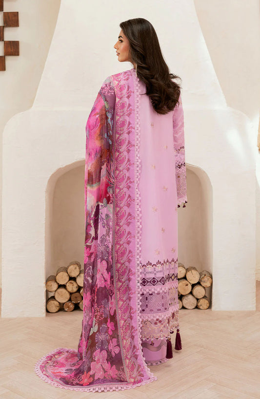 Ghazal by Ramsha Embroidered Lawn Unstitched 3 Piece Suit - G-405 - RM25GHZ4 - Pink - Summer Collection