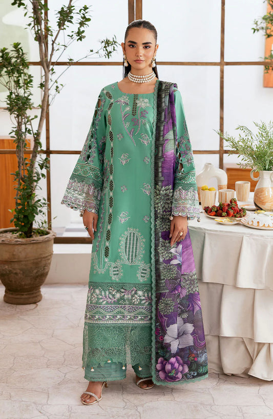 Ghazal by Ramsha Embroidered Lawn Unstitched 3 Piece Suit - G-404 - RM25GHZ4 - Blue - Summer Collection