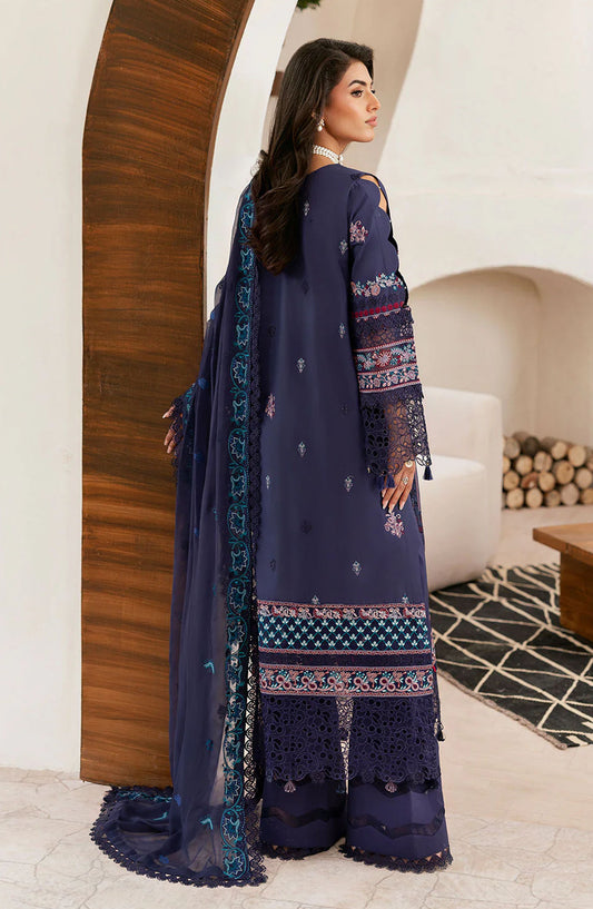 Ghazal by Ramsha Embroidered Lawn Unstitched 3 Piece Suit - G-401 - RM25GHZ4 - Blue - Summer Collection