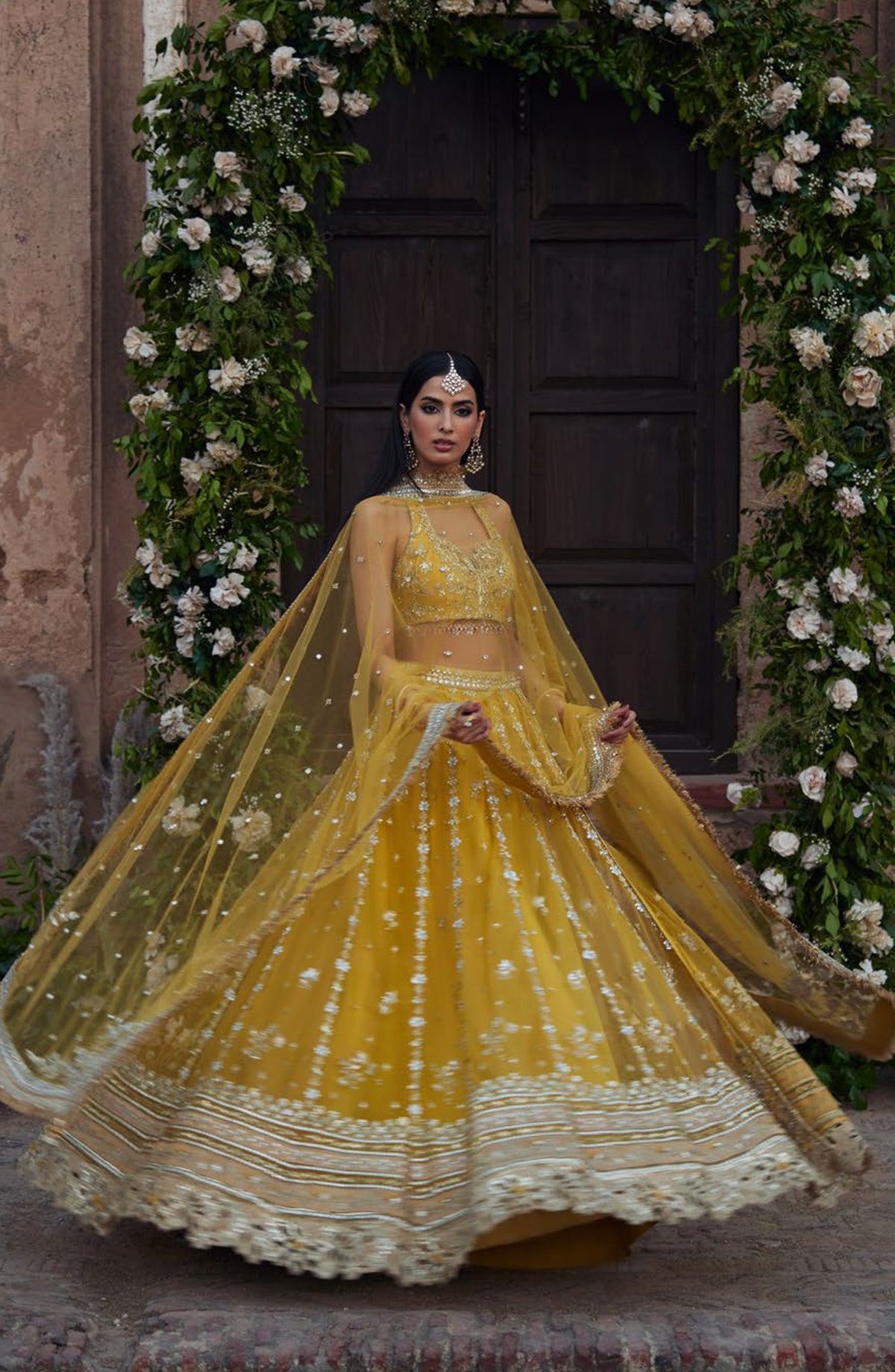 Gossamer by Zaha Luxury Embroidered Net Unstitched 3 Piece Suit - ZC25-02 SURAJ MUKHI - ZAH25GS - Yellow - Wedding Festive Collection