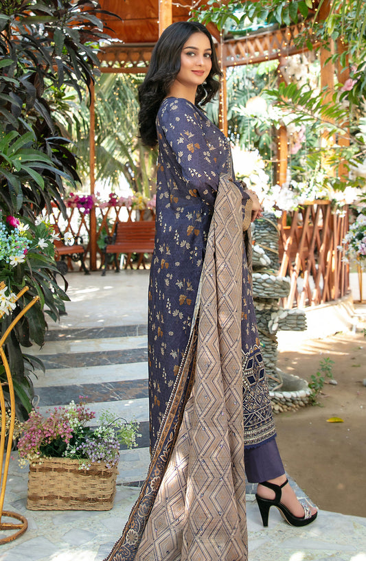 Gul Bahaar by Tawakkal Fabrics Embroidered Lawn Unstitched 3 Piece Suit - D-2789 - TF26GB - Blue - Summer Collection