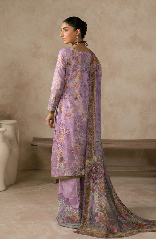 Gulaal Syra Embroidered Lawn Unstitched 3 Piece Suit - Nerine - GUL26SYR - Purple - Summer Collection