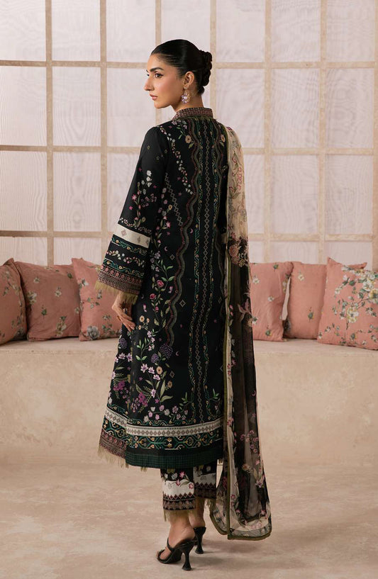 Gulaal Syra Embroidered Lawn Unstitched 3 Piece Suit - Elina - GUL26SYR - Black - Summer Collection