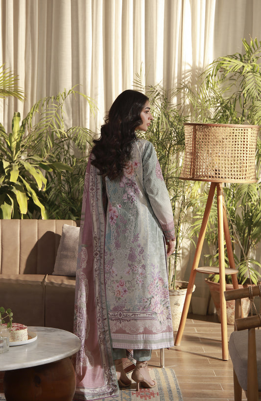 Gulaal Embroidered Lawn Unstitched 3 Piece Suit - D-03 Elys - GUL26LN - Multi - Luxury Collection