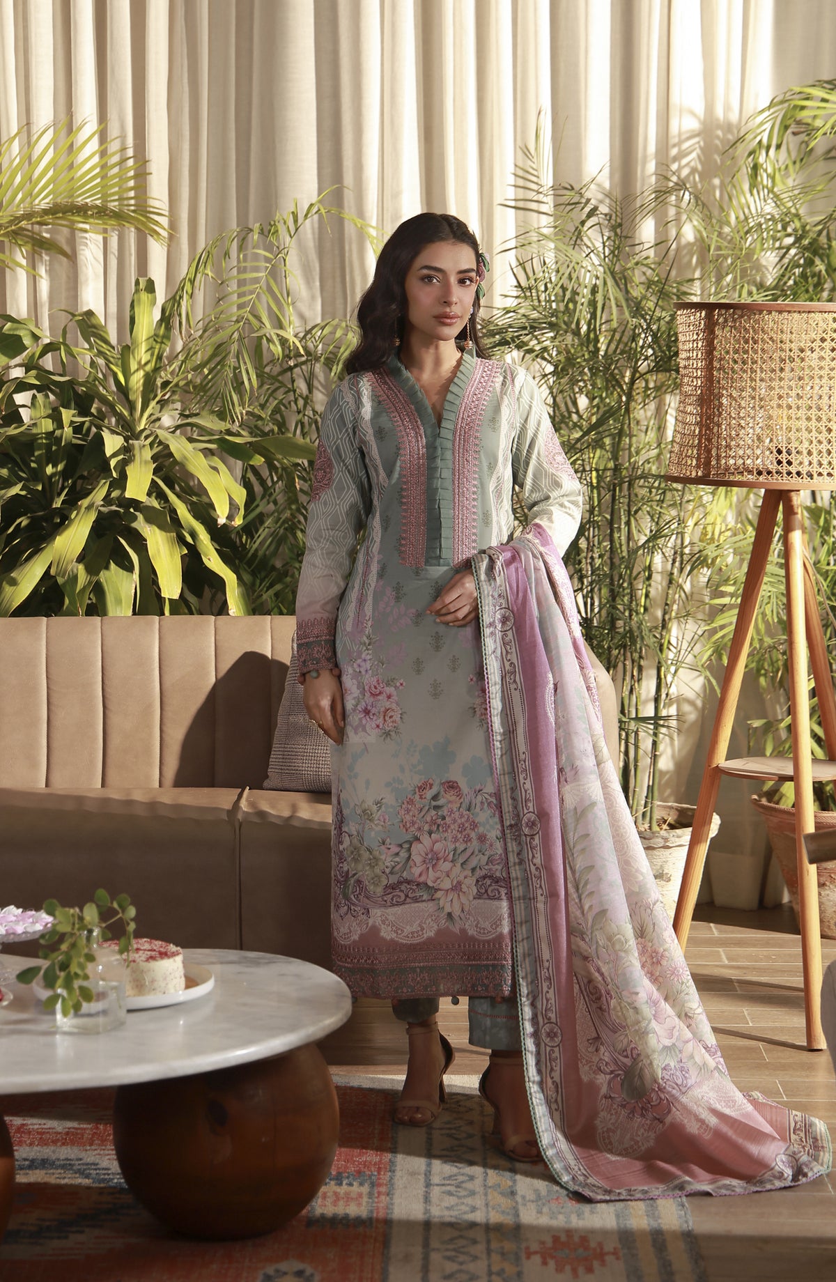 Gulaal Embroidered Lawn Unstitched 3 Piece Suit - D-03 Elys - GUL26LN - Multi - Luxury Collection