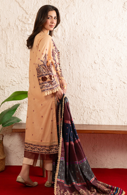 Gulmohar by Johra Embroidered Lawn Unstitched 3 Piece Suit - JS-173 - JH26GLM - Pink - Summer Collection