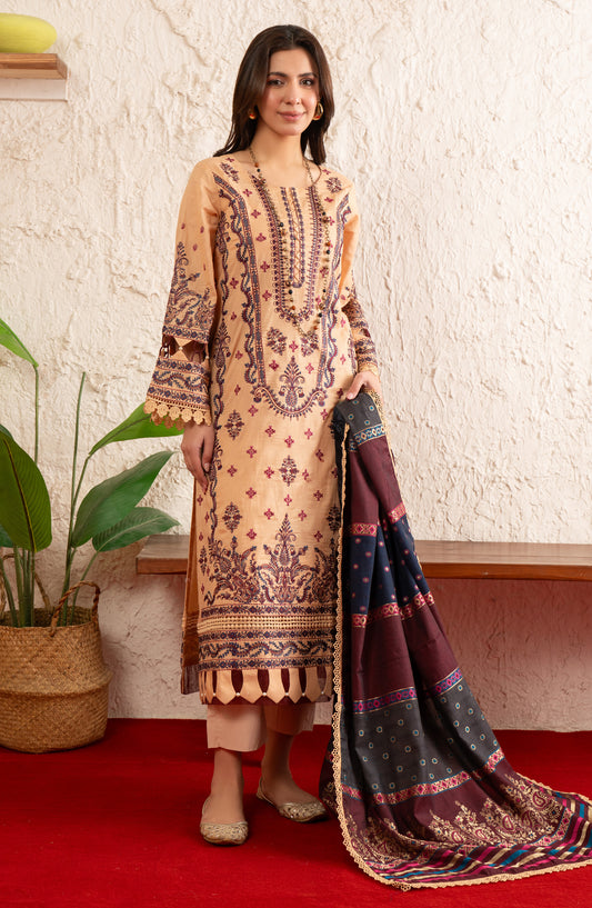 Gulmohar by Johra Embroidered Lawn Unstitched 3 Piece Suit - JS-173 - JH26GLM - Pink - Summer Collection