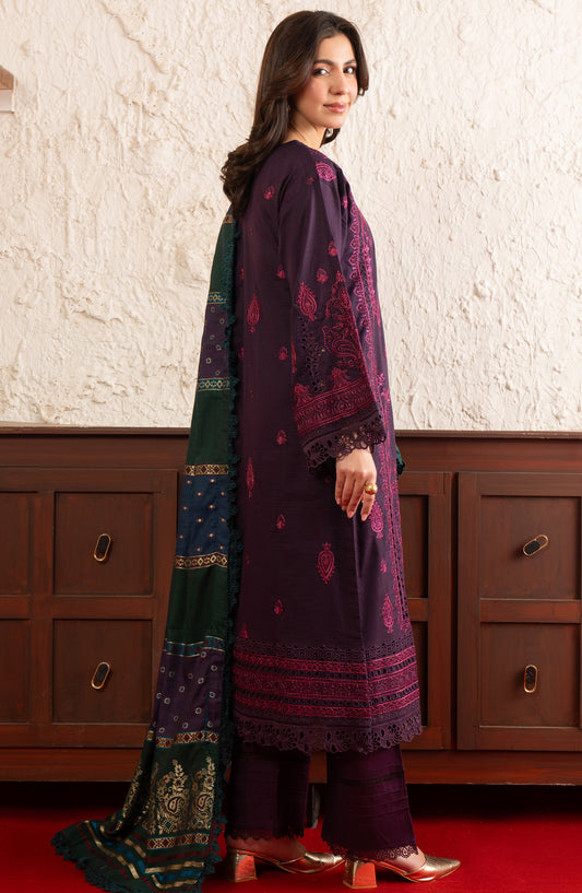 Gulmohar by Johra Embroidered Lawn Unstitched 3 Piece Suit - JS-170 - JH26GLM - Purple - Summer Collection