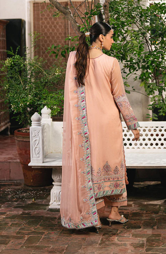 Gulnaar by Freesia Embroidered Chiffon Unstitched 3 Piece Suit - ANYA - FSU5659 - FS25GLN - Pink - Luxury Collection