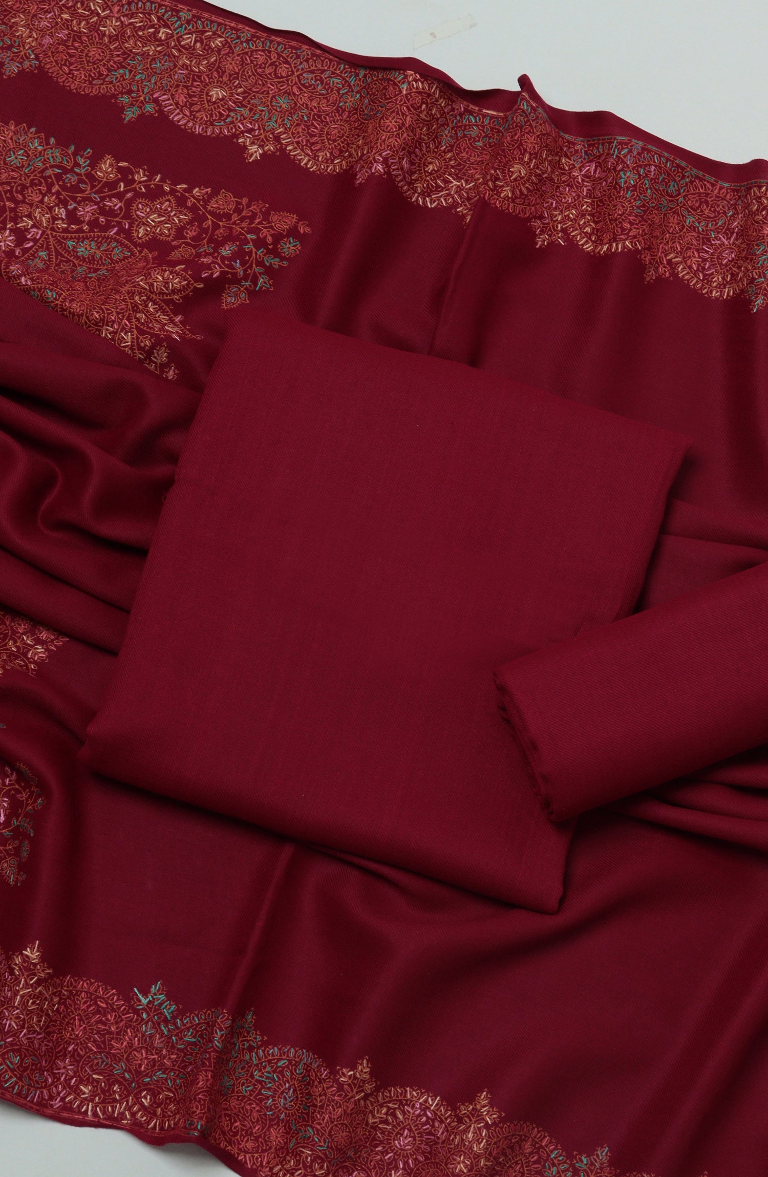 Gulposh by Amna Khadija Pashmina Unstitched 3 Piece Suit - D-05 - AM26GPM - Red - Winter Collection