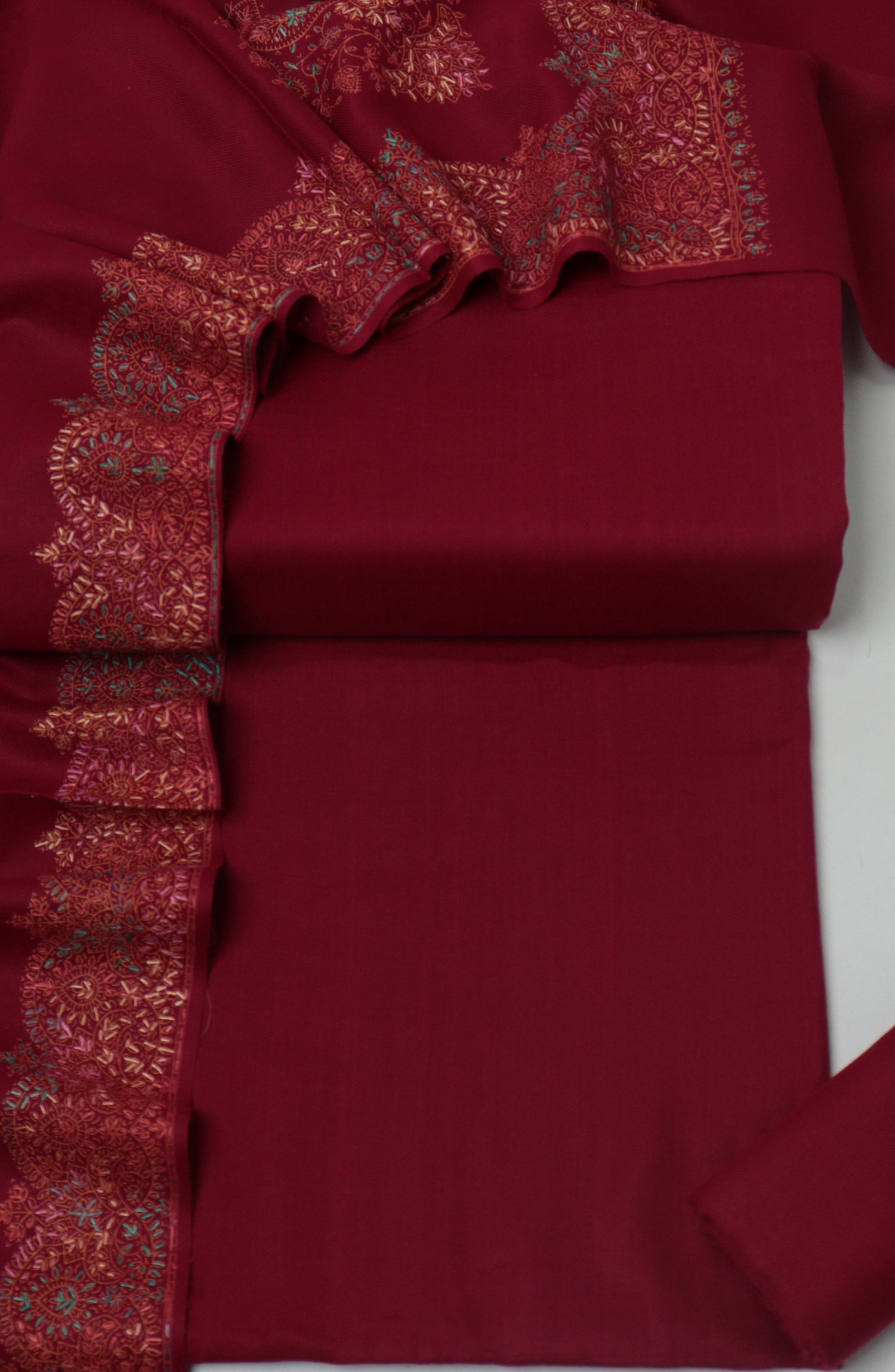 Gulposh by Amna Khadija Pashmina Unstitched 3 Piece Suit - D-05 - AM26GPM - Red - Winter Collection