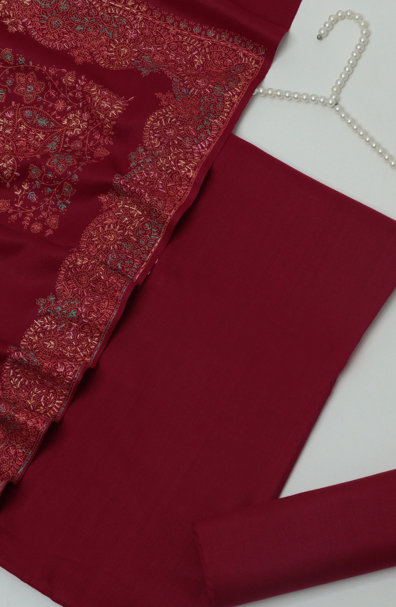 Gulposh by Amna Khadija Pashmina Unstitched 3 Piece Suit - D-05 - AM26GPM - Red - Winter Collection