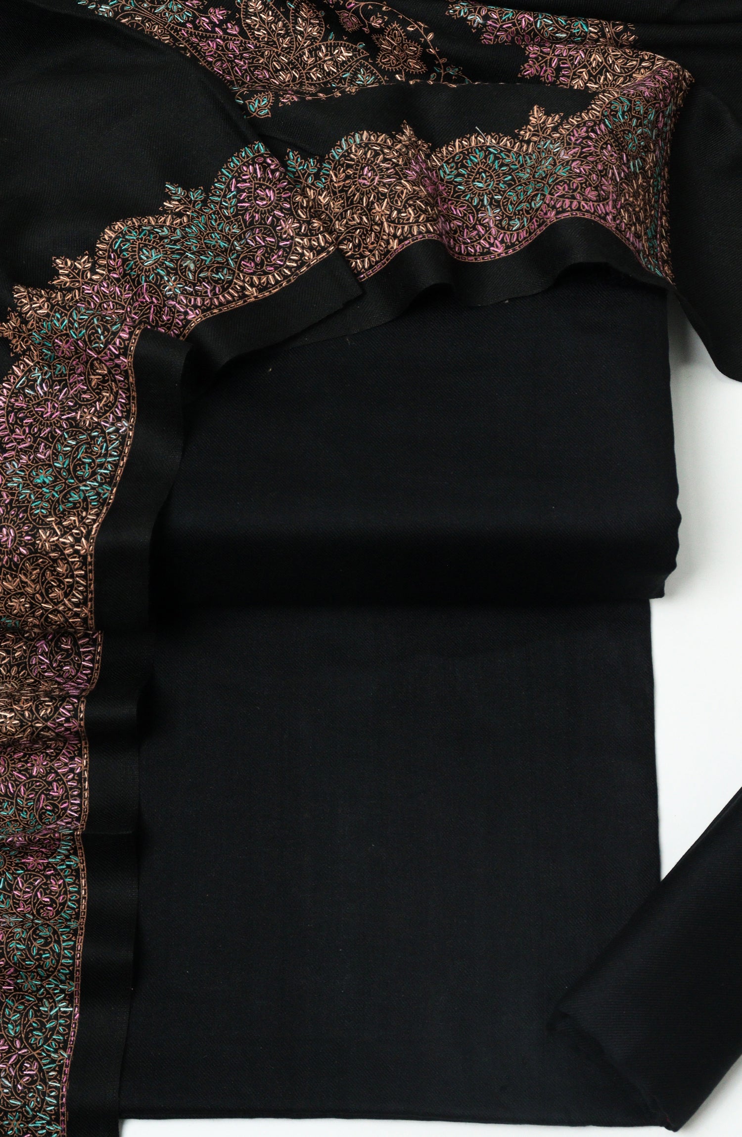 Gulposh by Amna Khadija Pashmina Unstitched 3 Piece Suit - D-08 - AM26GPM - Black - Winter Collection