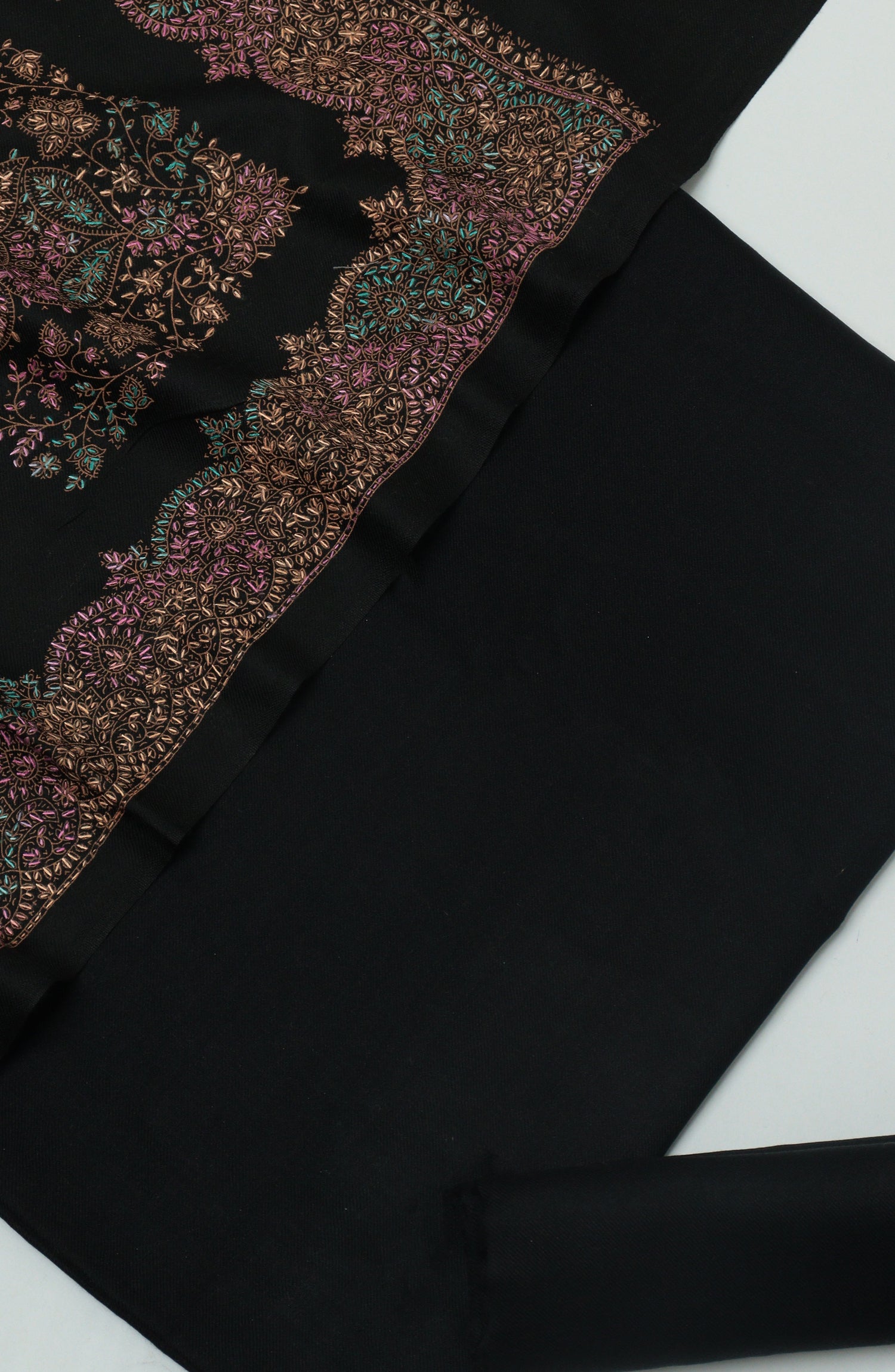 Gulposh by Amna Khadija Pashmina Unstitched 3 Piece Suit - D-08 - AM26GPM - Black - Winter Collection