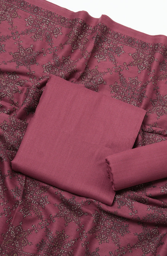 Gulposh by Amna Khadija Pashmina Unstitched 3 Piece Suit - D-09 - AM26GPM - Pink - Winter Collection