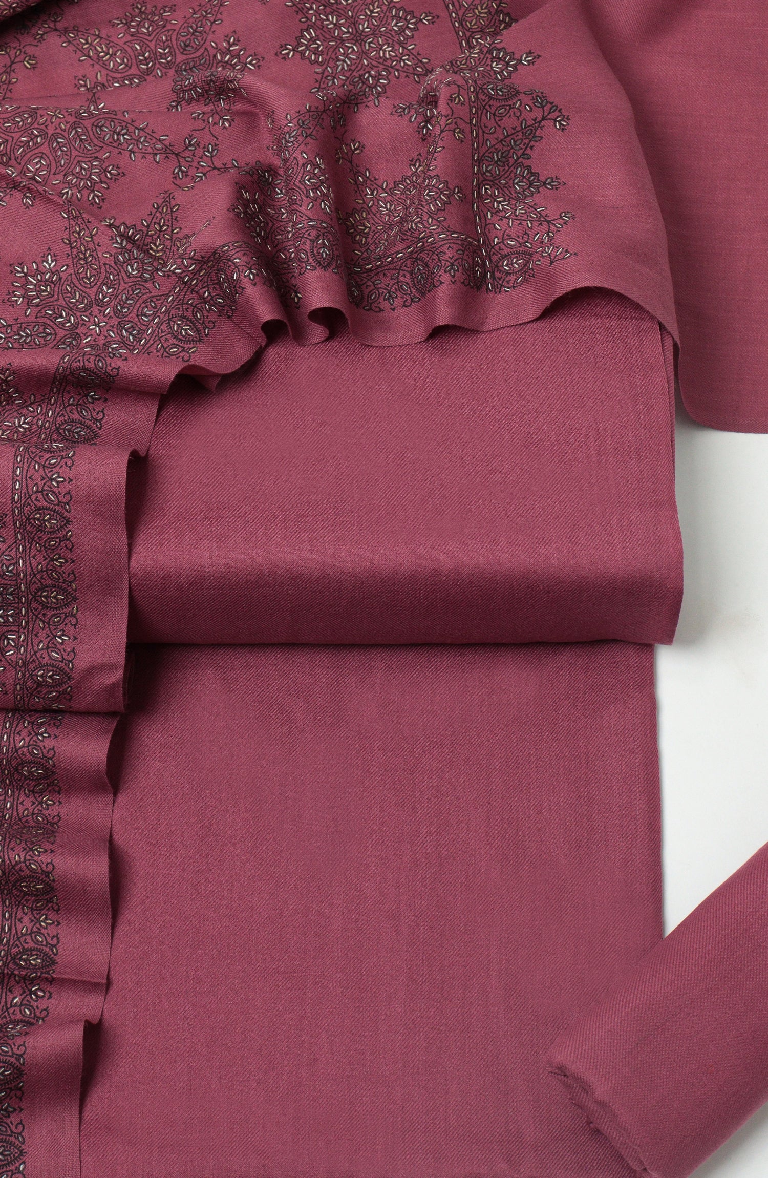 Gulposh by Amna Khadija Pashmina Unstitched 3 Piece Suit - D-09 - AM26GPM - Pink - Winter Collection