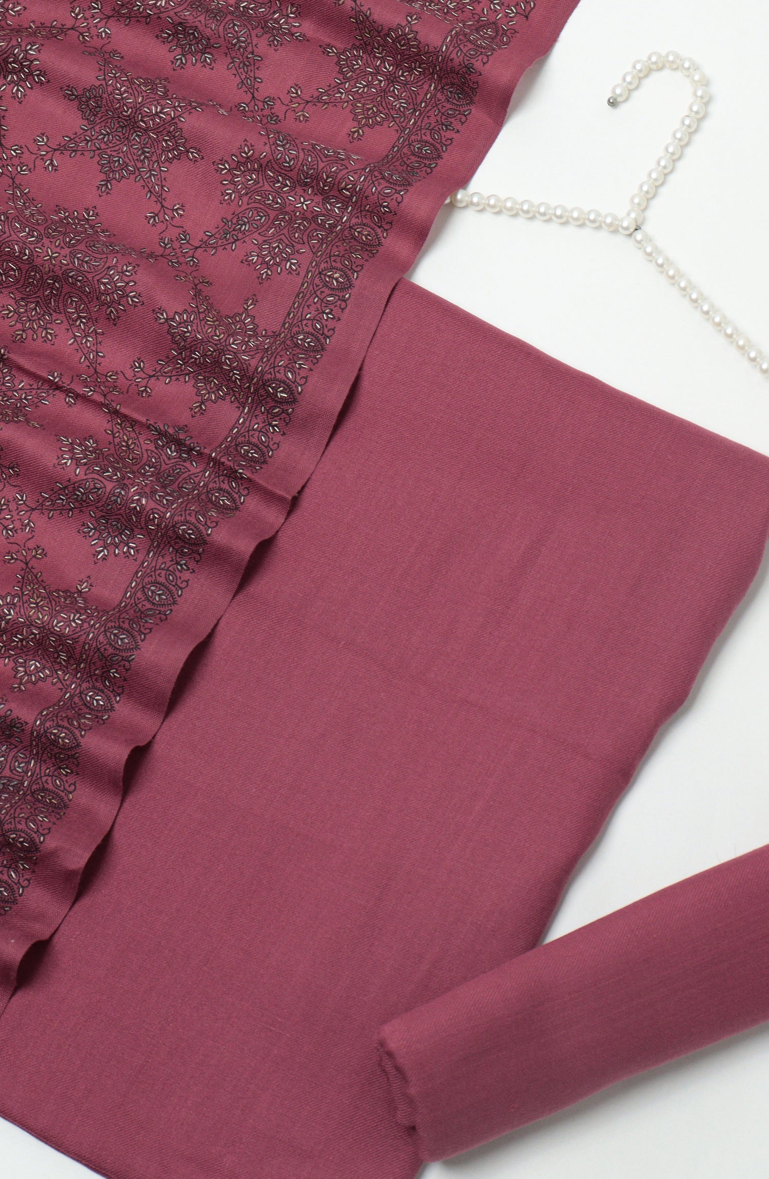 Gulposh by Amna Khadija Pashmina Unstitched 3 Piece Suit - D-09 - AM26GPM - Pink - Winter Collection