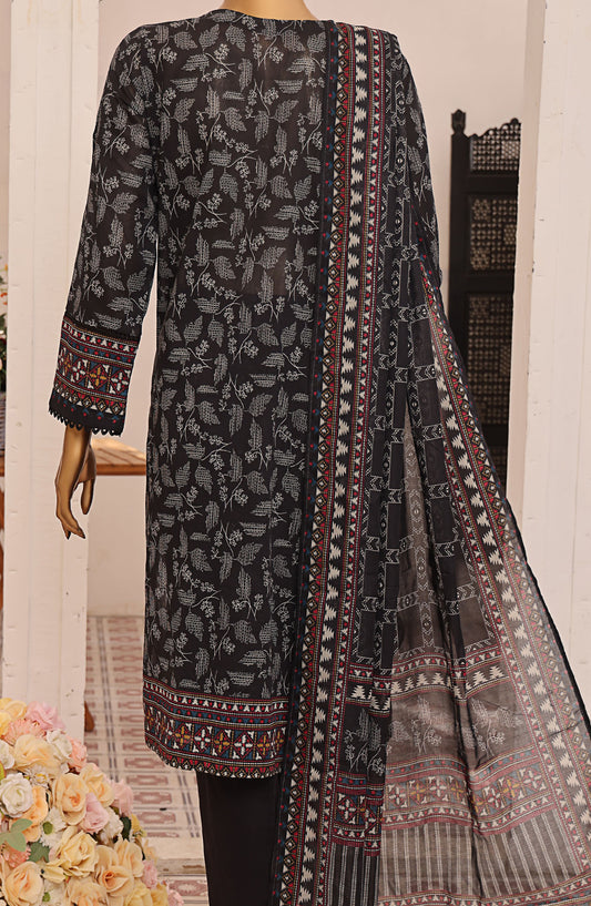 Asasa by HZ Textile Digital Printed and Embroidered Lawn Unstitched 3 Piece Suit - HZ25ASL2 - AEL-302 - Black - Lawn Collection