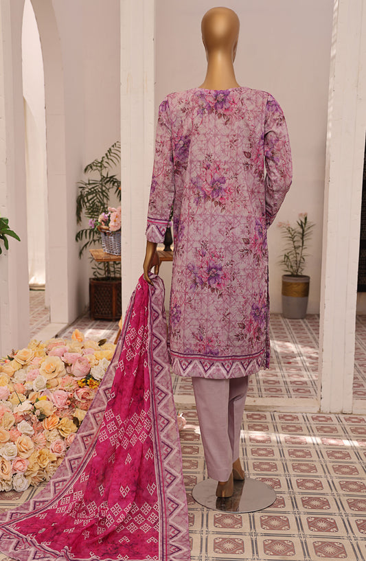 Asasa by HZ Textile Digital Printed and Embroidered Lawn Unstitched 3 Piece Suit - HZ25ASL2 - AEL-303 - Purple - Lawn Collection