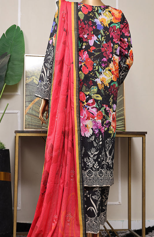 Nayab by HZ Textile Digital Printed Lawn Unstitched 3 Piece Suit - HZ25NYB2 - NPD-04 - Black - Summer Collection