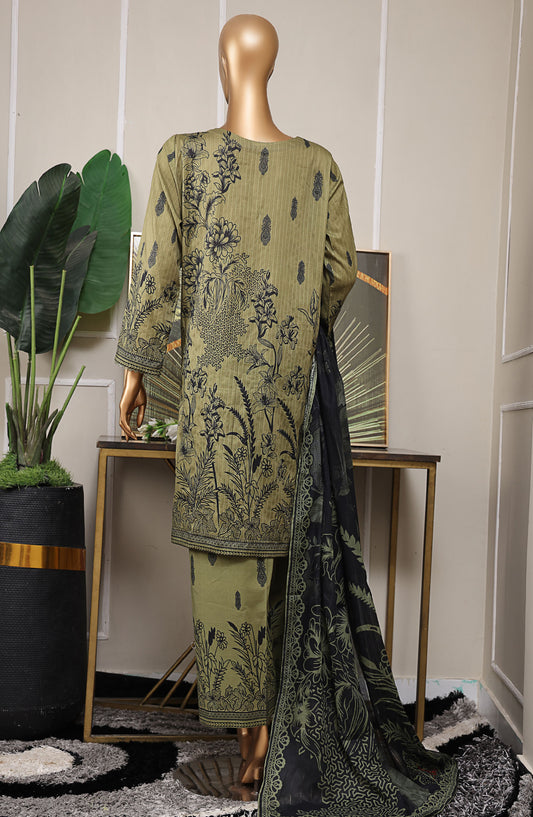 Nayab by HZ Textile Digital Printed Lawn Unstitched 3 Piece Suit - HZ25NYB2 - NPD-02 - Green - Summer Collection