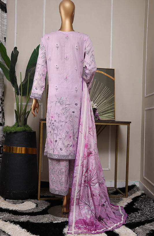 Nayab by HZ Textile Digital Printed Lawn Unstitched 3 Piece Suit - HZ25NYB2 - NPD-08 - Purple - Summer Collection