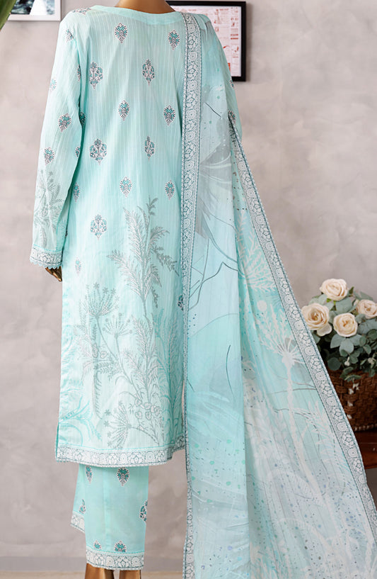 Nayab by HZ Textile Digital Printed Lawn Unstitched 3 Piece Suit - HZ25NYB2 - NPD-07 - Blue - Summer Collection