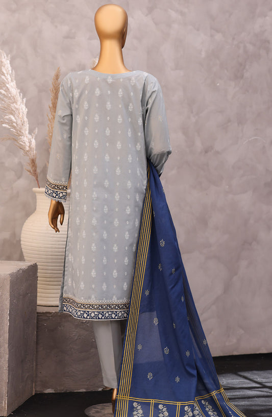 HZ Exclusive Printed Lawn Unstitched 3 Piece Suit - D-06 - HZ26PXL - Blue - Summer Collection