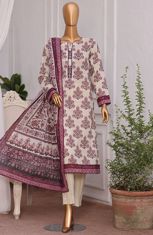 HZ Textile Magic Digital Printed Lawn Unstitched 3 Piece Suit - MPC-578 - HZ25MGP - Purple - Summer Collection