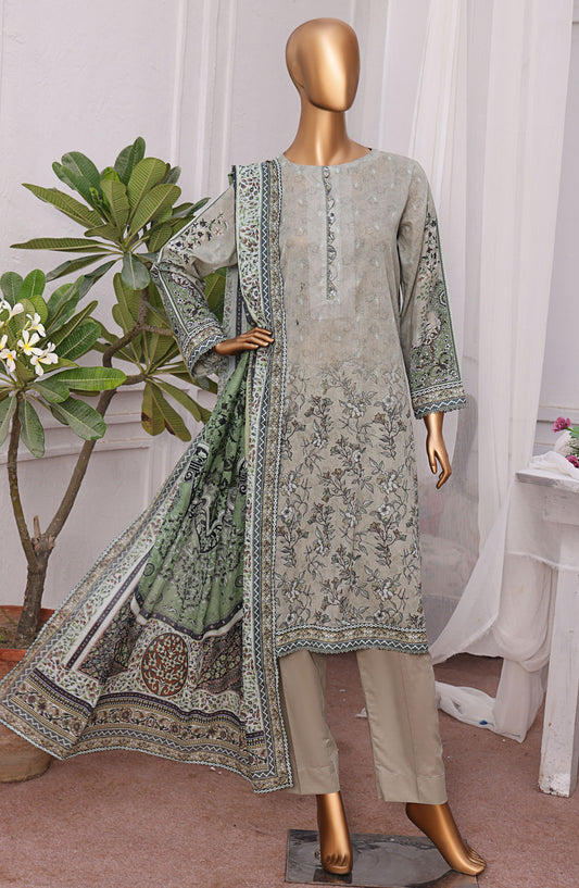 HZ Textile Magic Digital Printed Lawn Unstitched 3 Piece Suit - MPC-588 - HZ25MGP - Grey - Summer Collection