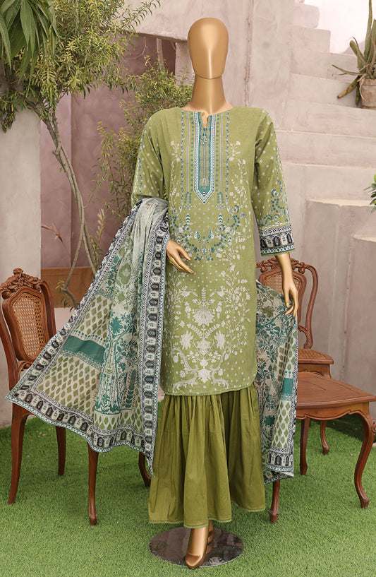 HZ Textile Magic Digital Printed Lawn Unstitched 3 Piece Suit - MPC-589 - HZ25MGP - Green - Summer Collection