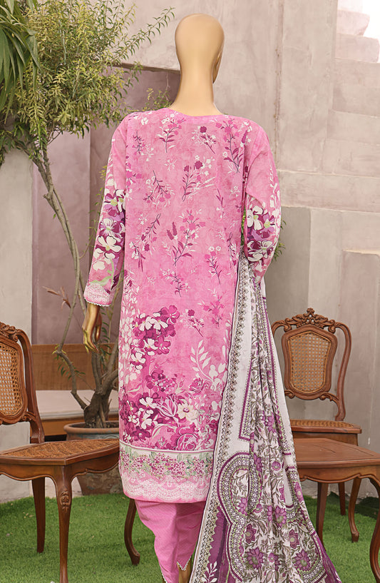 HZ Textile Magic Digital Printed Lawn Unstitched 3 Piece Suit - MPC-567 - HZ25MGP - Pink - Summer Collection