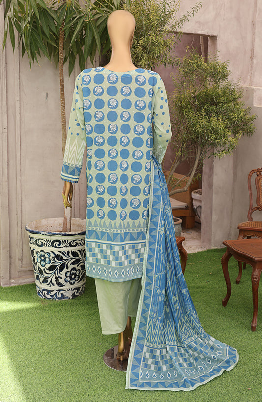 HZ Textile Magic Digital Printed Lawn Unstitched 3 Piece Suit - MPC-566 - HZ25MGP - Blue - Summer Collection