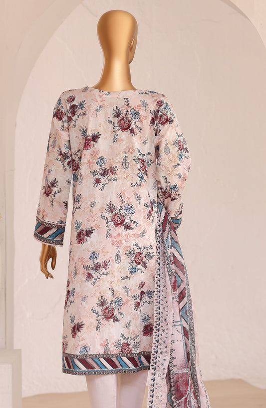 HZ Premium Embroidered Lawn Unstitched 3 Piece Suit - D-08 - HZ26PRMC - White - Summer Collection