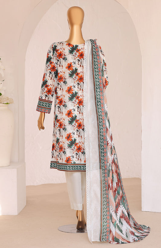 HZ Premium Embroidered Lawn Unstitched 3 Piece Suit - D-06 - HZ26PRMC - Multi - Summer Collection