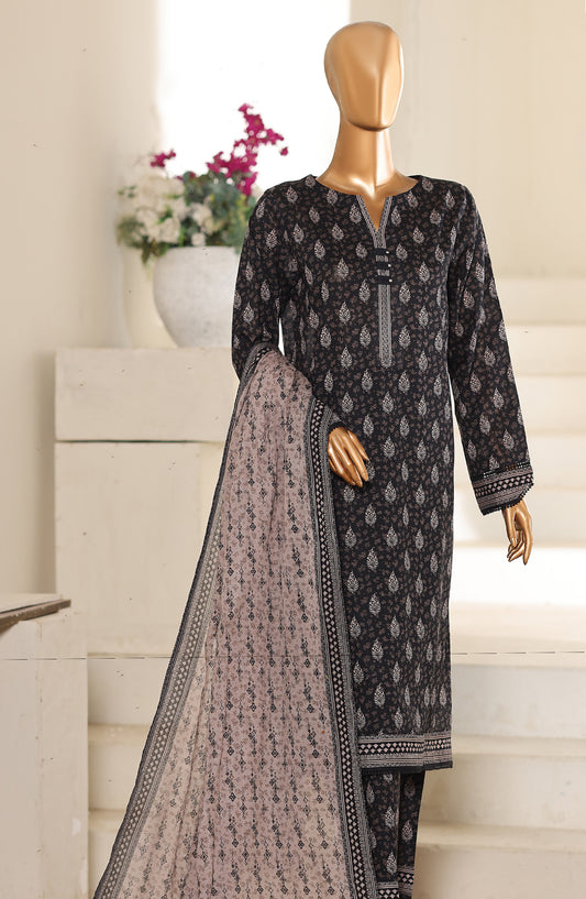 HZ Textile Printed Lawn Unstitched 3 Piece Suit - D-08 - HZ26CRS - Black - Summer Collection