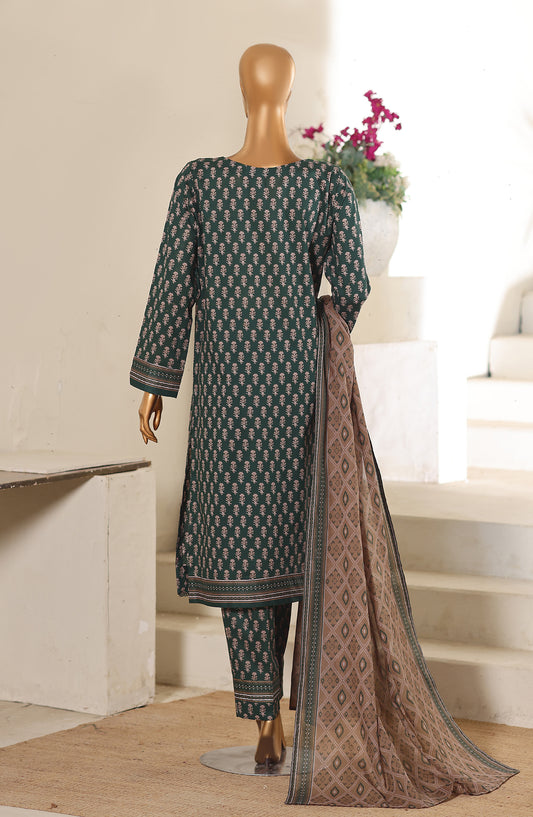 HZ Textile Printed Lawn Unstitched 3 Piece Suit - D-05 - HZ26CRS - Green - Summer Collection