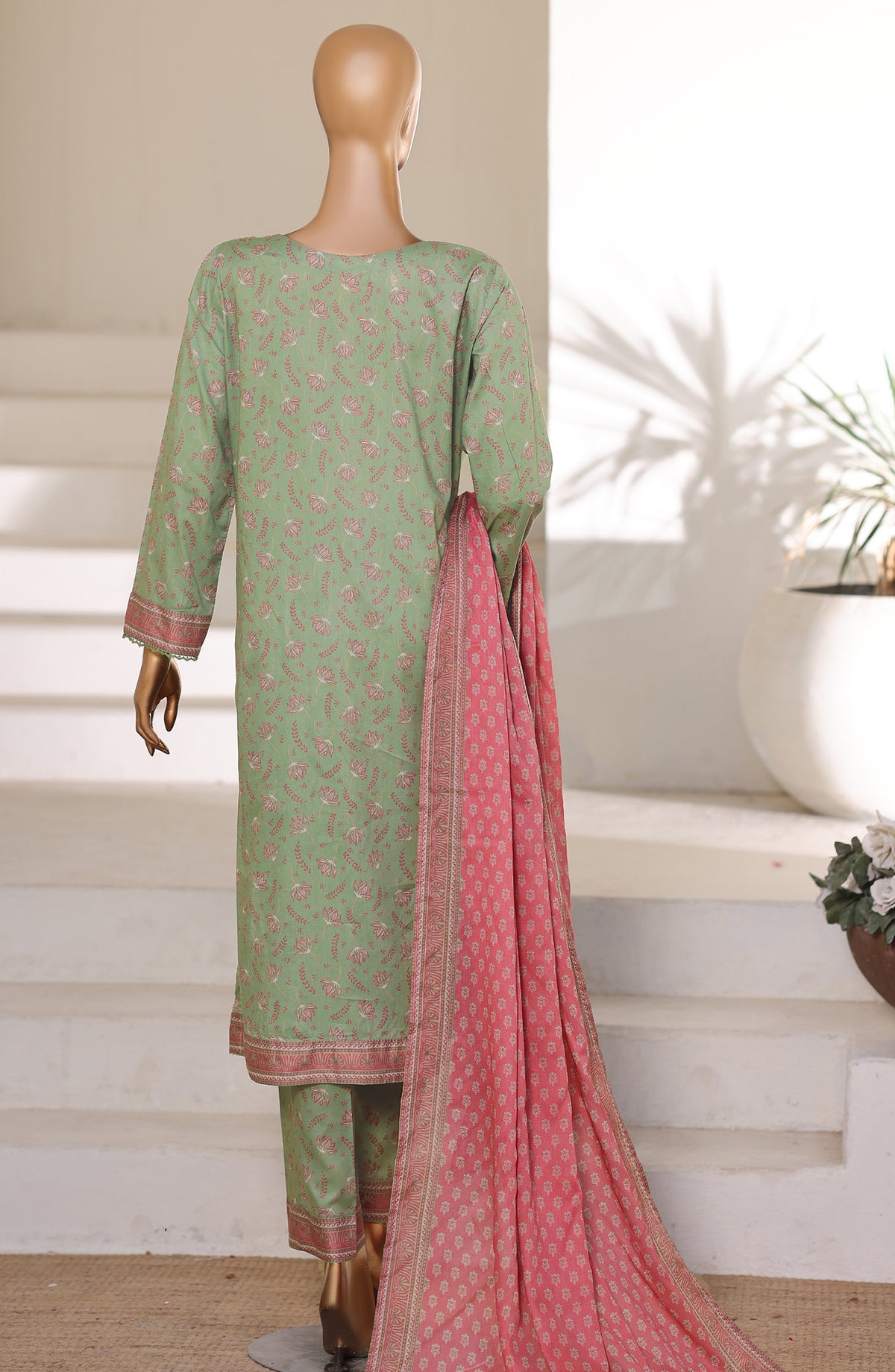 HZ Textile Printed Lawn Unstitched 3 Piece Suit - D-01 - HZ26CRS - Green - Summer Collection