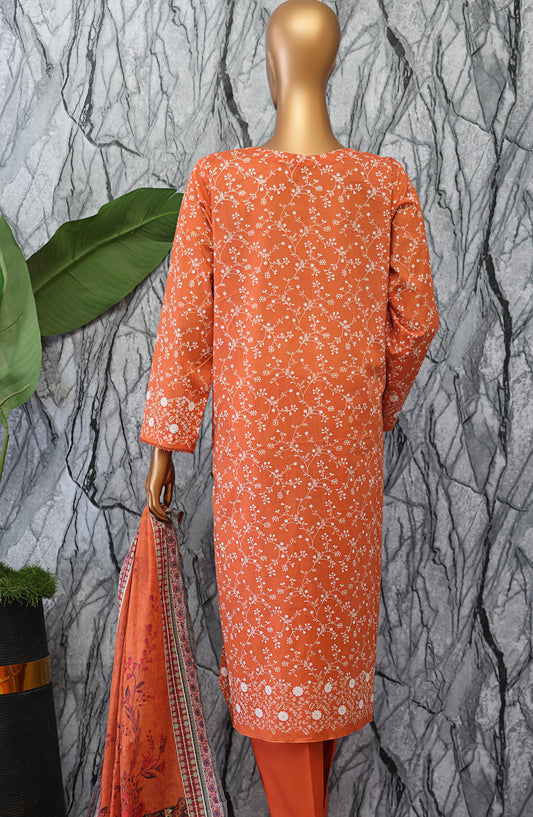 HZ Textile Magic Printed Lawn Unstitched 3 Piece Suit - MPC-582 - HZ25MGPV3 - Orange - Summer Collection