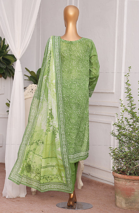 HZ Textile Magic Printed Lawn Unstitched 3 Piece Suit - MPC-571 - HZ25MGPV3 - Green - Summer Collection
