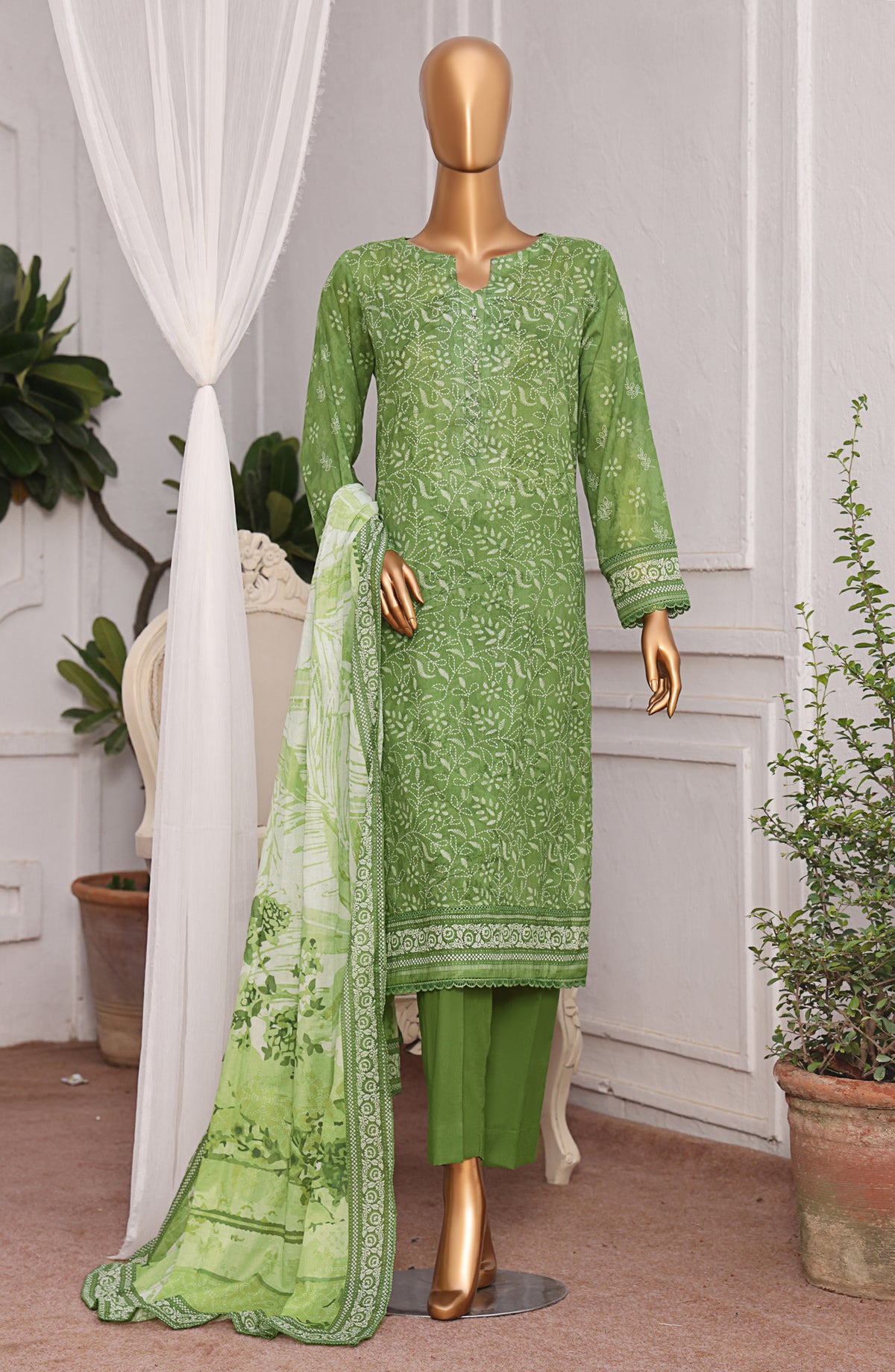 HZ Textile Magic Printed Lawn Unstitched 3 Piece Suit - MPC-571 - HZ25MGPV3 - Green - Summer Collection