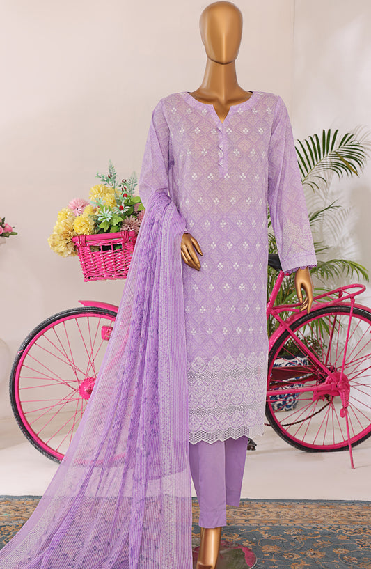 Nakshkari by HZ Textile Embroidered Lawn Unstitched 3 Piece Suit - D-05 NKE-559 - HZ25NKSH - Purple - Summer Collection