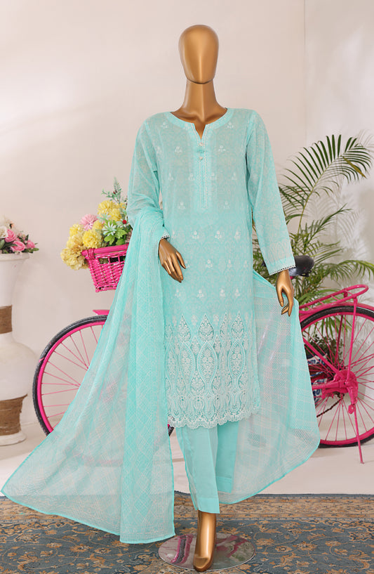 Nakshkari by HZ Textile Embroidered Lawn Unstitched 3 Piece Suit - D-04 NKE-561 - HZ25NKSH - Blue - Summer Collection