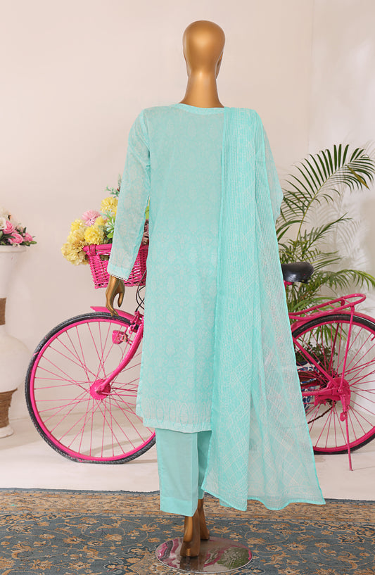 Nakshkari by HZ Textile Embroidered Lawn Unstitched 3 Piece Suit - D-04 NKE-561 - HZ25NKSH - Blue - Summer Collection