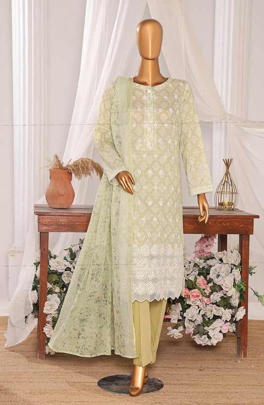 Nakshkari by HZ Textile Embroidered Lawn Unstitched 3 Piece Suit - D-02 NKE-558 - HZ25NKSH - Lemon - Summer Collection